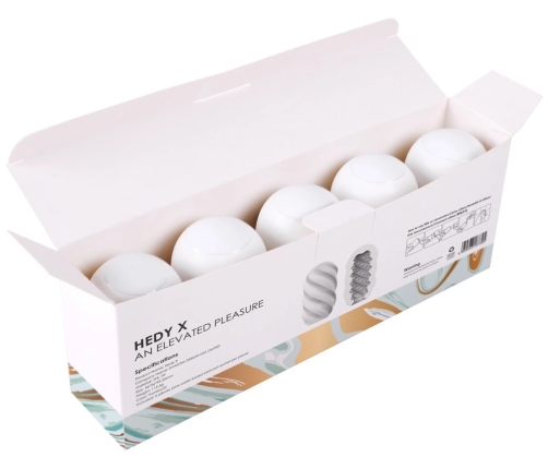 SVAKOM Hedy X-Control Set of 5 Flexible Intimate Sleeves, Diamond Texture