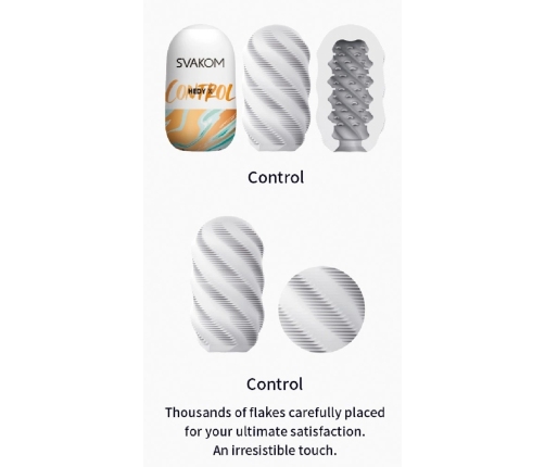 SVAKOM Hedy X-Control Set of 5 Flexible Intimate Sleeves, Diamond Texture