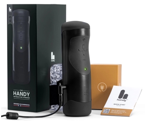 The Handy 1.1 Interactive Automatic Stroker, Adjustable, Black, 23cm