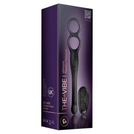 Rocks-Off Vibe Intimate Silicone Duo Ring & Anal Massager, 23.1 cm Black