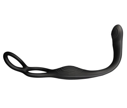 Rocks-Off Vibe Intimate Silicone Duo Ring & Anal Massager, 23.1 cm Black