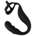 Rebel RC Prostate Plug & Dual Support Ring Set, Silicone, Black