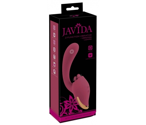 Javida 2 Function Intimate Device with Vibration & Licking System, 20.6 cm