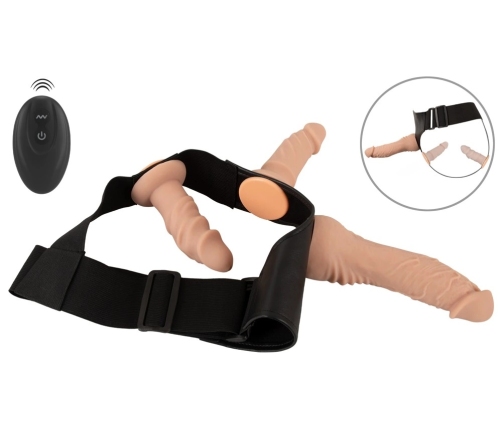 You2Toys Strap-On Set RC Vibe Silicone Harness & 2 Attachments Black