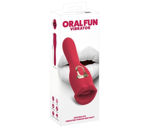 You2Toys Oral Fun Vibrator L Dual-Ended Moving Lips Pink 22.2cm