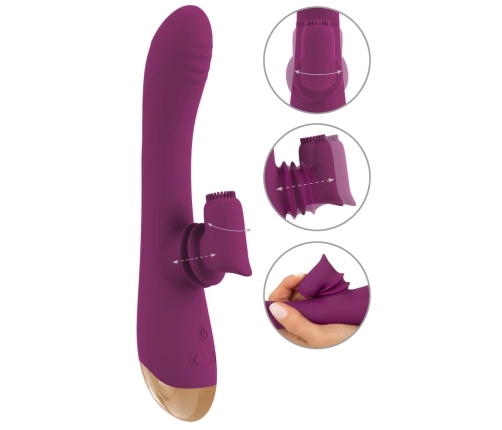 Javida 2-Function Intimate Device with Moving Stimulator, Purple, 22.3 cm