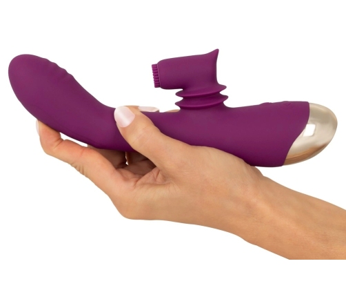 Javida 2-Function Intimate Device with Moving Stimulator, Purple, 22.3 cm
