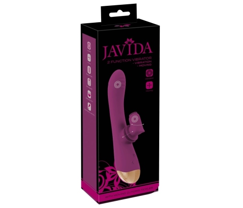 Javida 2-Function Intimate Device with Moving Stimulator, Purple, 22.3 cm