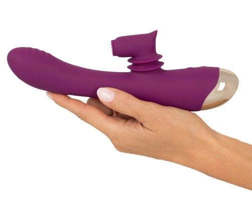 Javida 2-Function Intimate Device with Moving Stimulator, Purple, 22.3 cm