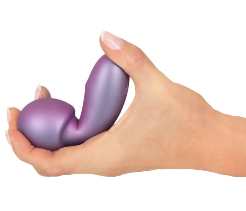 Sweet Smile Metallic Mini Wand - Compact Waterproof Massage Device, Silver