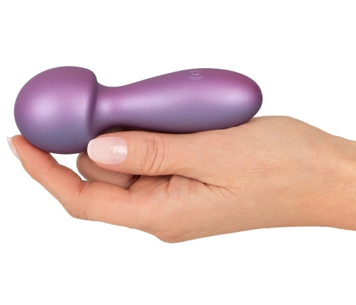 Sweet Smile Metallic Mini Wand - Compact Waterproof Massage Device, Silver
