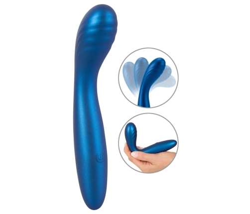 Sweet Smile Flexible G-Spot Vibrator Metallic Silicone 18cm Waterproof