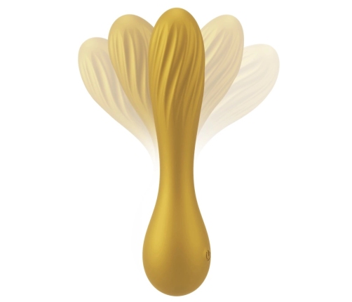 Sweet Smile Flexible Swirl Metallic Silicone Vibrator 16cm Waterproof