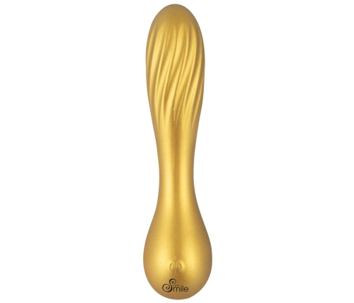 Sweet Smile Flexible Swirl Metallic Silicone Vibrator 16cm Waterproof