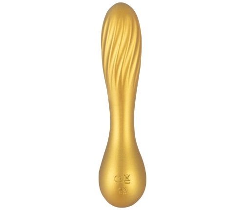 Sweet Smile Flexible Swirl Metallic Silicone Vibrator 16cm Waterproof