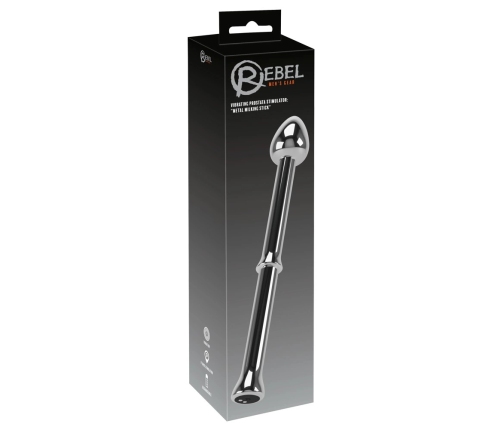 Rebel Metal Milking Stick - Rechargeable Prostate System, Silver, 26.5cm