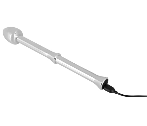 Rebel Metal Milking Stick - Rechargeable Prostate System, Silver, 26.5cm
