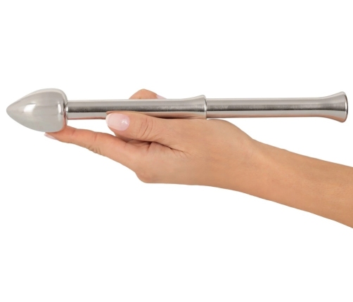 Rebel Metal Milking Stick - Rechargeable Prostate System, Silver, 26.5cm