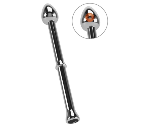 Rebel Metal Milking Stick - Rechargeable Prostate System, Silver, 26.5cm