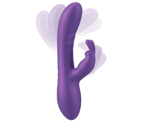 Sweet Smile Flexible Rabbit Metallic Silicone Dual Action Model, 18.3 cm