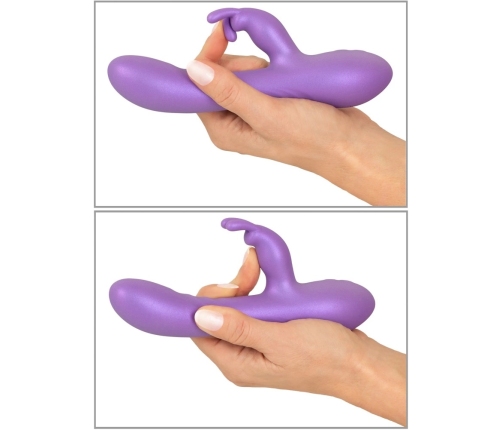 Sweet Smile Flexible Rabbit Metallic Silicone Dual Action Model, 18.3 cm