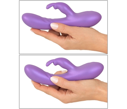 Sweet Smile Flexible Rabbit Metallic Silicone Dual Action Model, 18.3 cm