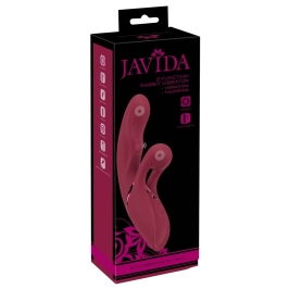 Javida 2 Function Rabbit Vibe Thumpin Silicone Dual Motor Massager Pink