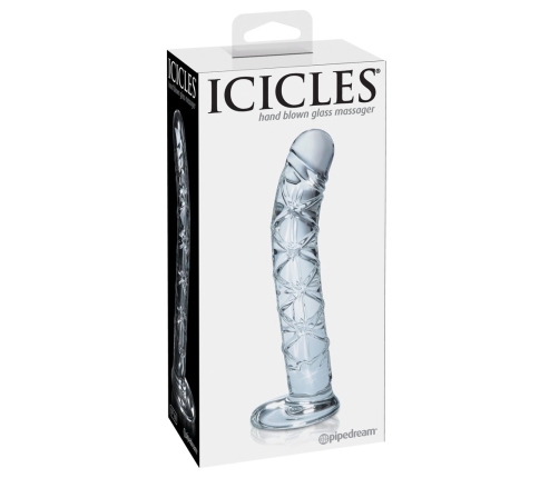 Pipedream Icicles No. 60 Hand-Blown Glass Massage Tool 16.5cm Clear