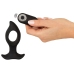 ANOS RC Cone Anal Plug with Hole & Dual Vibration, Black, 12 cm