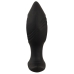 ANOS RC Cone Anal Plug with Hole & Dual Vibration, Black, 12 cm