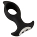 ANOS RC Cone Anal Plug with Hole & Dual Vibration, Black, 12 cm