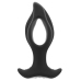 ANOS RC Cone Anal Plug with Hole & Dual Vibration, Black, 12 cm