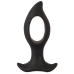 ANOS RC Cone Anal Plug with Hole & Dual Vibration, Black, 12 cm