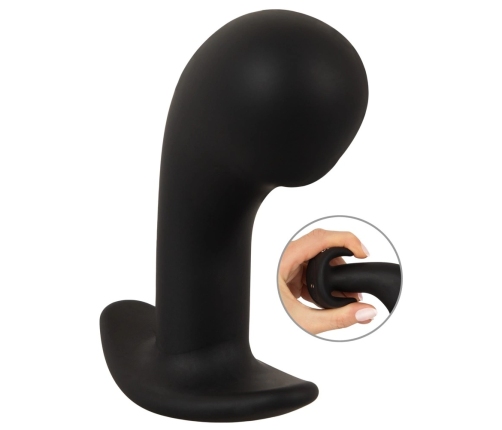 ANOS Big Head Silicone Prostate Massager with 10 Vibration Modes, Black