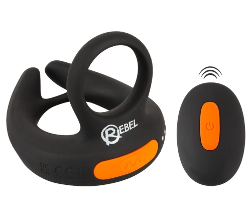 Rebel RC Intimate Ring System with Adjustable Vibration, Black, 9.4 cm