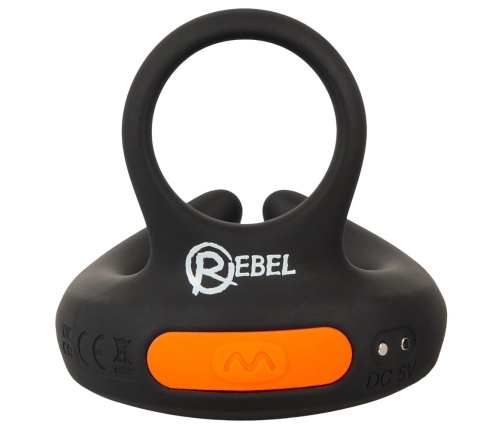 Rebel RC Intimate Ring System with Adjustable Vibration, Black, 9.4 cm