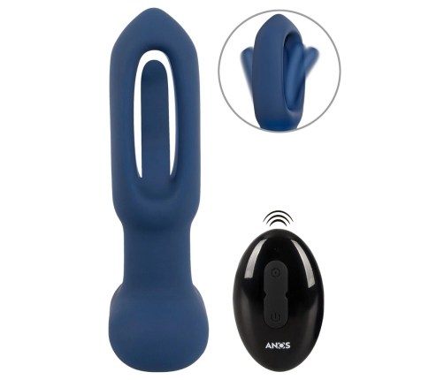 ANOS RC Flickering Tongue Anal Plug with Vibration, Silicone, 14.1cm