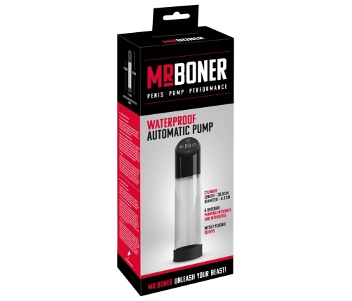 Mr. Boner Automatic Water Vacuum Trainer 30cm Transparent Silicone