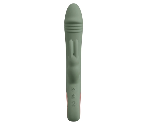 You2Toys Slim Rabbit Olive Dual Vibrator, 10 Modes, Waterproof, Silicone