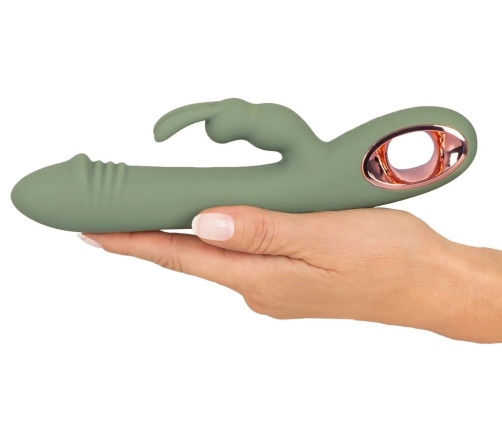 You2Toys Slim Rabbit Olive Dual Vibrator, 10 Modes, Waterproof, Silicone