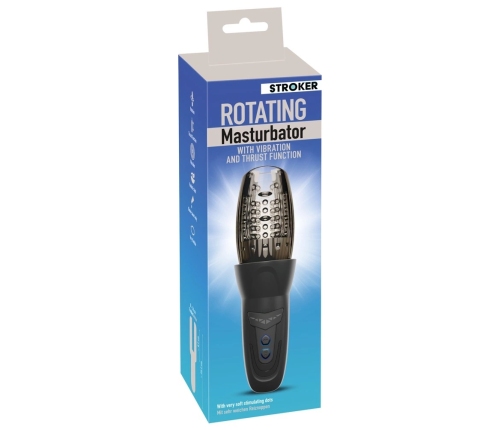 STROKER Rotating Intimate Device with Vibration & Thrust, Transparent, 25.2 cm