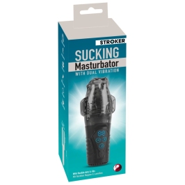 Stroker Handy Sucking Intimate Machine Dual Vibration Black 21.7cm Stroker Handy Sucking Intimate Machine Dual Vibration Black 21.7cm