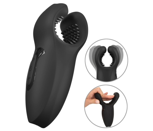 Rebel Man Wand Intimate Stimulator with Vibrating Moving Wings, Black