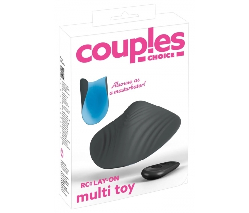 Couples Choice RC Lay-On Multi Toy - Flexible Silicone Remote Massager 11.7cm