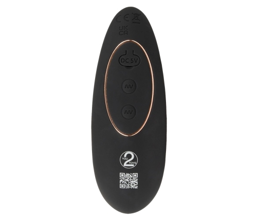 You2Toys Intense RC Silicone Anal Plug with Dual Motors & Remote, Black