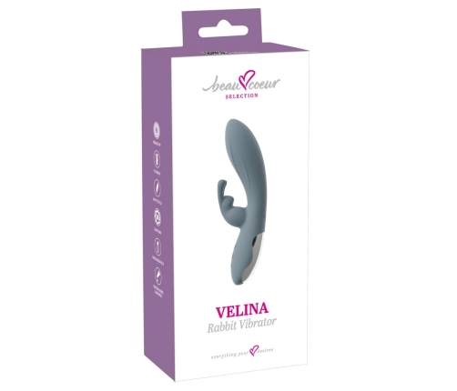 beau coeur Velina Dual Motor Silicone Rabbit Vibrator 20cm Pink