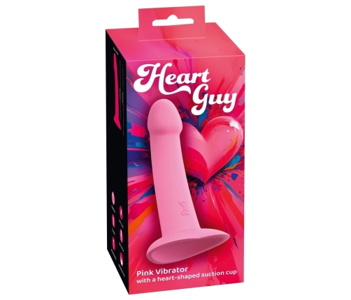 You2Toys Heart Guy Pink Flexible Vibrating Intimate Device 19cm