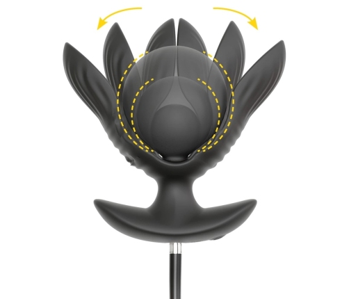 ANOS RC Inflatable Silicone Plug with Vibration, Expandable, Black, 10.9 cm