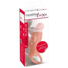 Realistixxx Real Sleeve Open Silicone Vibrating Extension 14cm