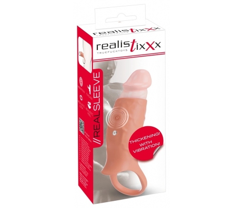 Realistixxx Real Sleeve Open Silicone Vibrating Extension 14cm